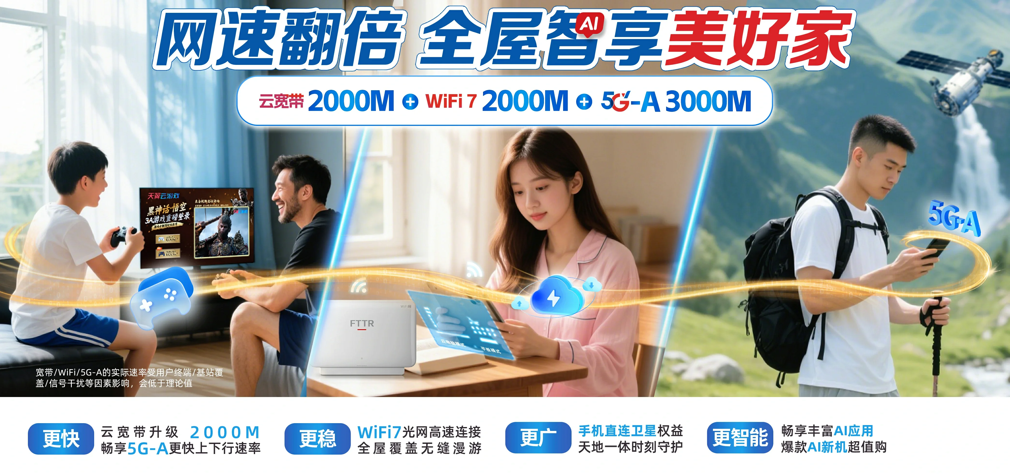 中国电信 阿拉善左旗电信宽带 宽带套餐